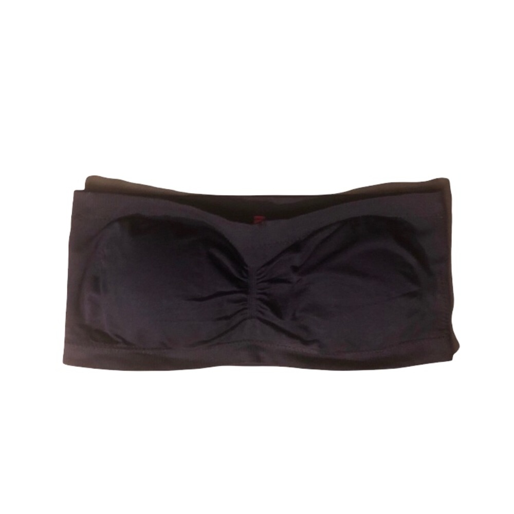 Black Padded Bandeau Bra with Removable Padding